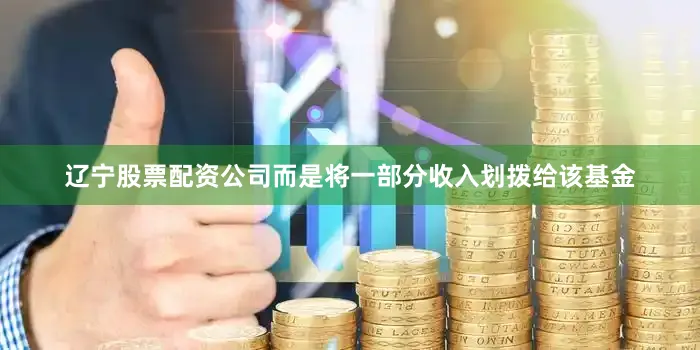辽宁股票配资公司而是将一部分收入划拨给该基金